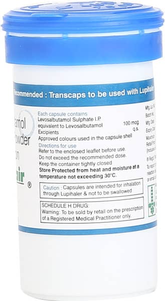 Salbair 100mcg Bottle Of 30 Transcaps