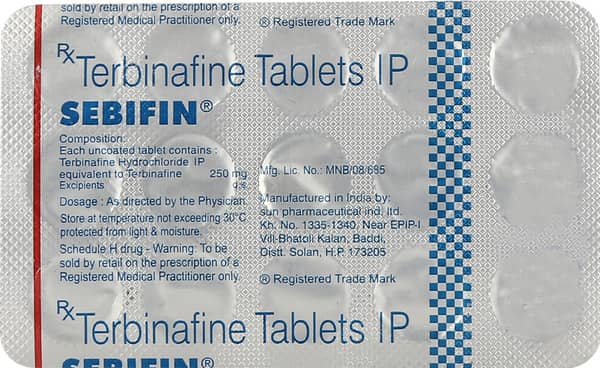 Sebifin 250mg Strip Of 15 Tablets