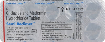 Semi Reclimet Strip Of 10 Tablets