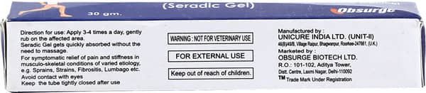 Seradic Tube Of 30gm Gel