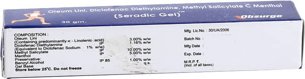Seradic Tube Of 30gm Gel