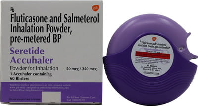 Seretide Accuhaler 50/250mcg Box Of 60md Metered Dose Inhaler