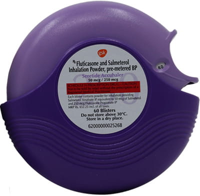 Seretide Accuhaler 50/250mcg Box Of 60md Metered Dose Inhaler