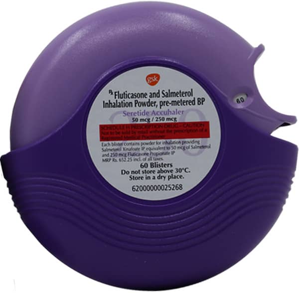 Seretide Accuhaler 50/250mcg Box Of 60md Metered Dose Inhaler