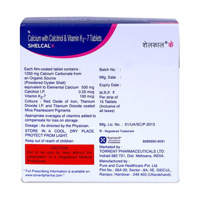 Shelcal K Strip Of 15 Tablets