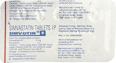 Simvotin 5mg Strip Of 10 Tablets