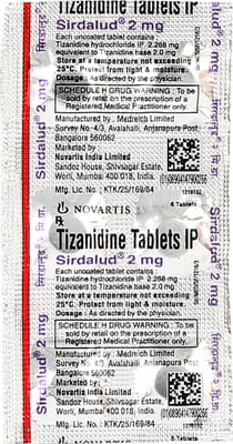 Sirdalud 2mg Strip Of 6 Tablets