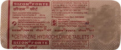 Sizon Forte 20mg Strip Of 10 Tablets