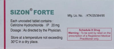Sizon Forte 20mg Strip Of 10 Tablets