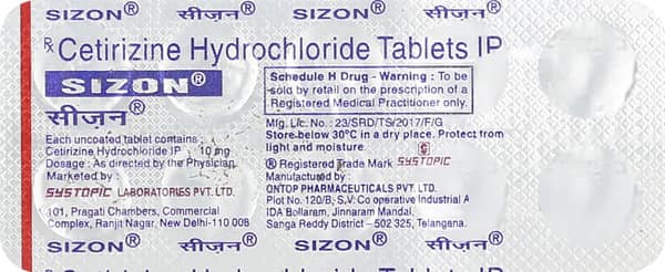 Sizon 10mg Strip Of 10 Tablets