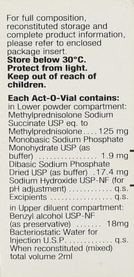 Solu Medrol 125mg Dry Vial Of 1 Powder For Injection