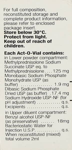 Solu Medrol 125mg Dry Vial Of 1 Powder For Injection
