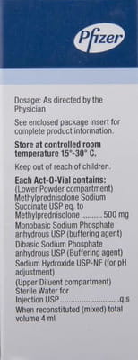 Solu Medrol 500mg Dry Vial Of 1 Powder For Injection