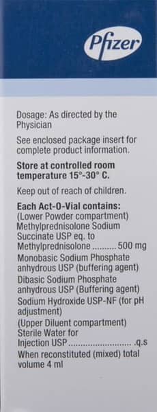 Solu Medrol 500mg Dry Vial Of 1 Powder For Injection
