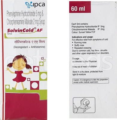 Solvin Cold Af Bottle Of 60ml Syrup