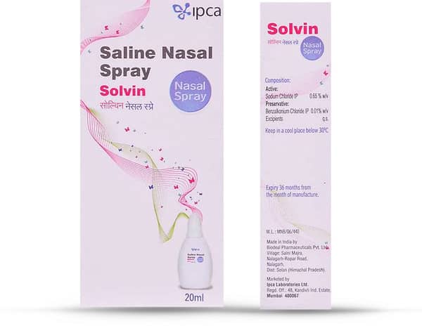 Solvin 0.65% Bottle Of 20ml Nasal Spray