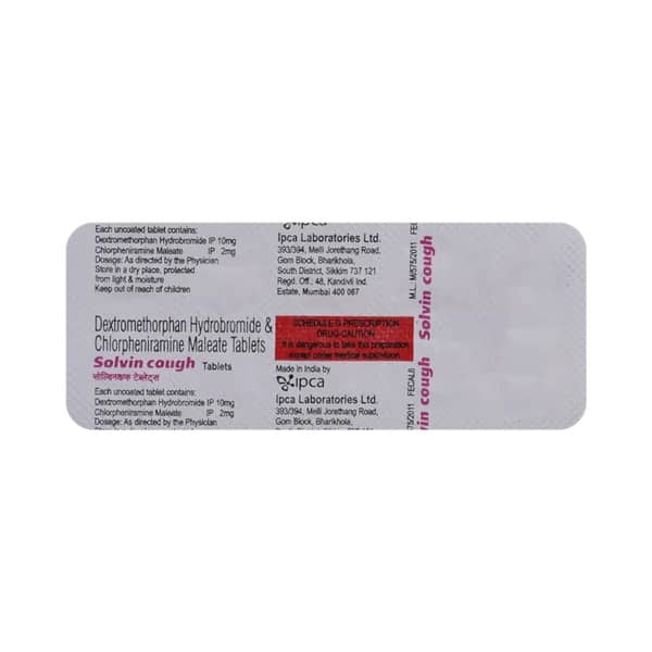 Solvin Cough Strip Of 10 Tablets