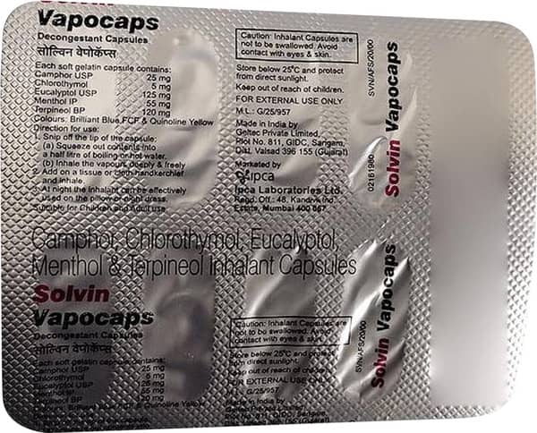 Solvin Strip Of 10 Vapocaps
