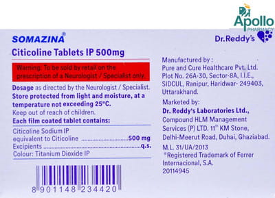 Somazina 500mg Strip Of 10 Tablets