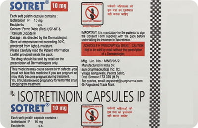 Sotret 10mg Strip Of 10 Capsules