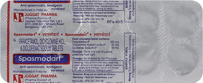 Spasmodart Strip Of 10 Tablets