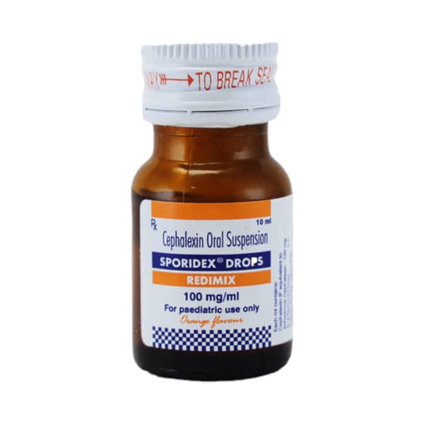 Sporidex Redimix Orange Flavour Bottle Of 10ml Oral Drops