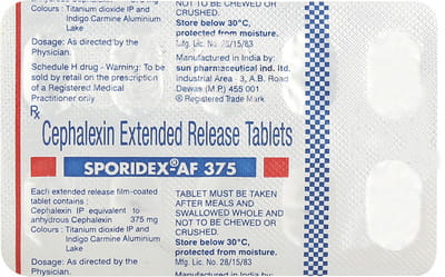 Sporidex Af 375mg Strip Of 10 Tablets