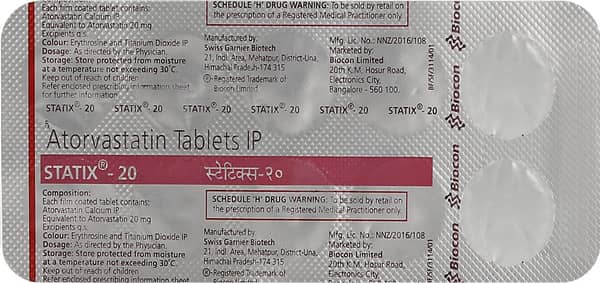 Statix 20mg Strip Of 10 Tablets
