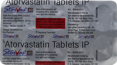 Storvas 40mg Strip Of 10 Tablets