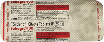 Suhagra 100mg Strip Of 4 Tablets