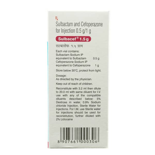 Sulbacef 1.5Gm Dry Vial Of 1 Powder For Injection