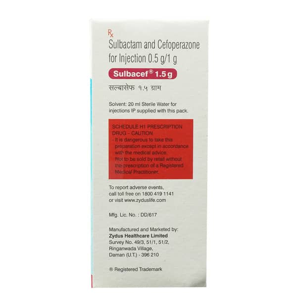 Sulbacef 1.5Gm Dry Vial Of 1 Powder For Injection