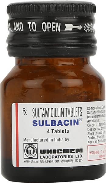 Sulbacin Bottle Of 4 Tablets