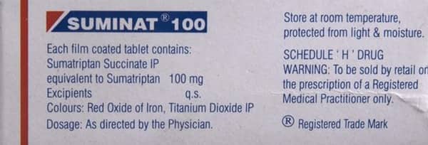 Suminat 100mg Strip Of 1 Tablet