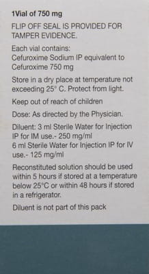Supacef 750mg Dry Vial Of 1 Powder For Injection