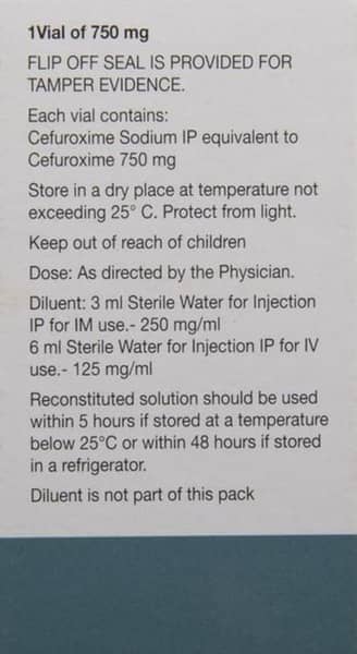 Supacef 750mg Dry Vial Of 1 Powder For Injection