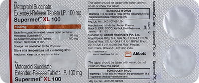 Supermet Xl 100mg Strip Of 10 Tablets