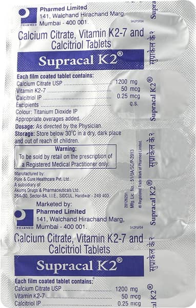 Supracal K2 Strip Of 10 Tablets