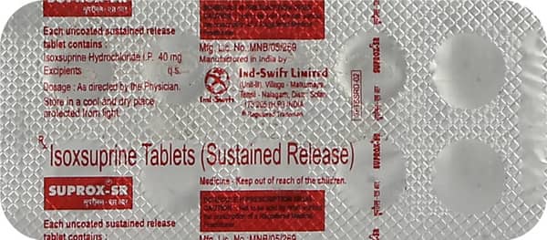 Suprox Sr 40mg Strip Of 10 Tablets