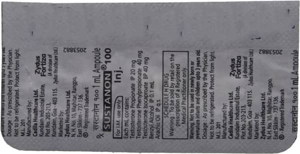 Sustanon 100mg Ampoule Of 1ml Injection