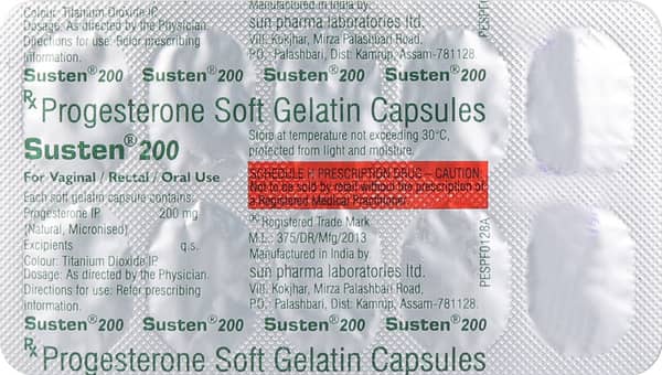 Susten 200Mg Strip Of 10 Capsules