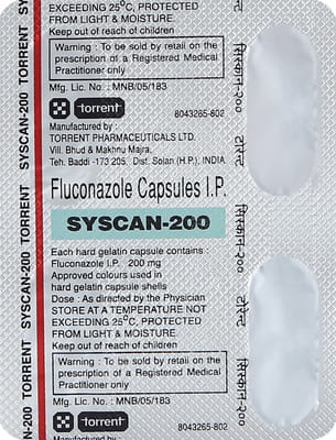 Syscan 200mg Strip Of 4 Capsules