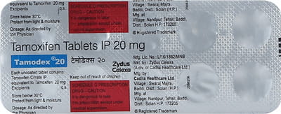 Tamodex 20mg Strip Of 10 Tablets