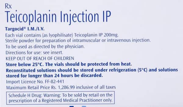 Targocid 200mg Dry Vial Of 1 Powder For Injection