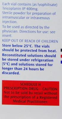 Targocid 400mg Dry Vial Of 1 Powder For Injection