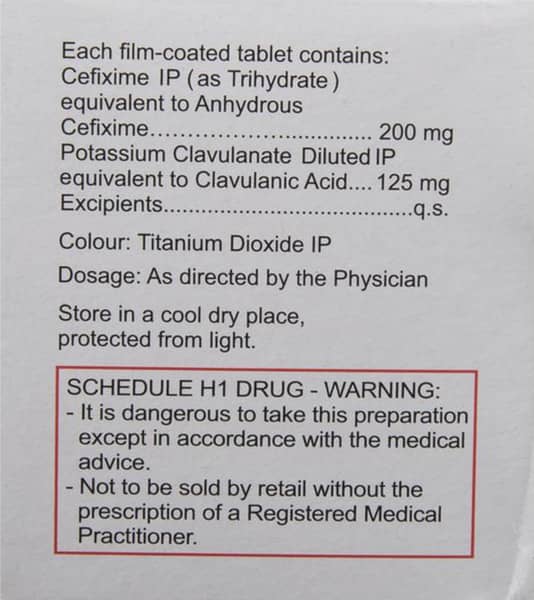 Taxim O Cv 200mg Strip Of 10 Tablets