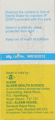 Taxim 500mg Dry Vial Of 1 Powder For Injection