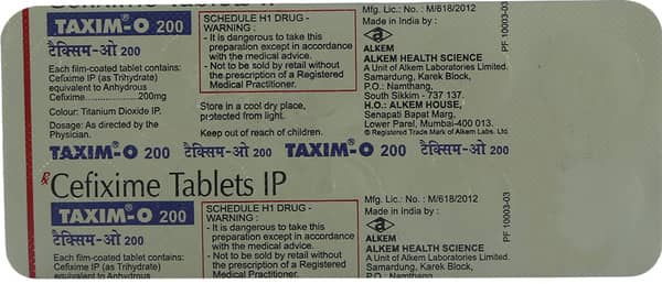 Taxim O 200Mg Strip Of 10 Tablets