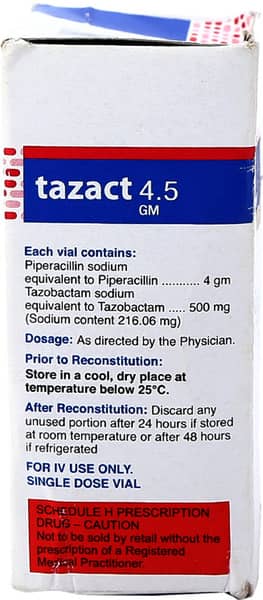 Tazact 4.5gm Powder For Injection