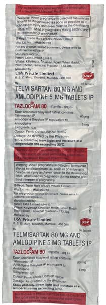 Tazloc Am 80mg Strip Of 10 Tablets